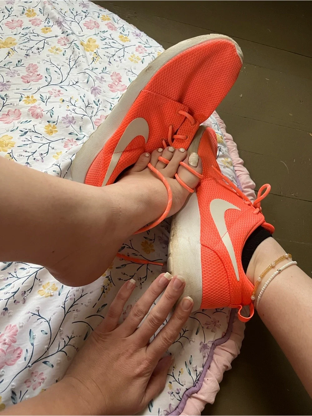 Well Worn Nike ‘Roshe One’ In Bright Coral